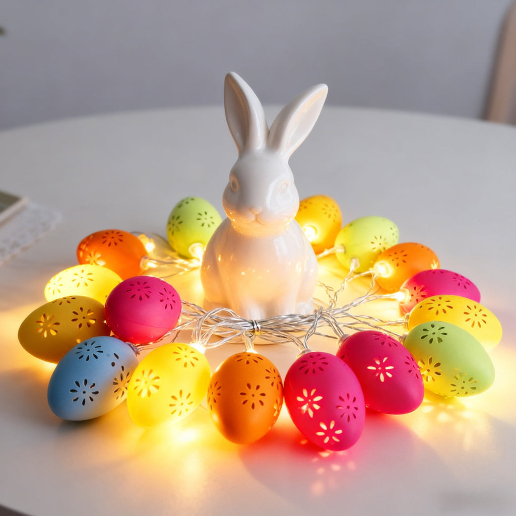 XGFHYJEH 1.5M 10LED Egg Easter Lights for Easter Decorations, Battery Operated Easter String Lights for Easter Garland Spring Wreath Decor, Mini Lighted Eggs for Home Party Mantle Tree Decor