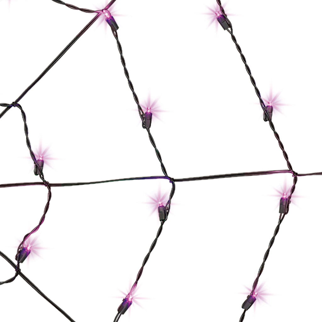 Indoor/Outdoor 50-Count LED Spider Web Lights, Purple, 5', Halloween by Way To Celebrate