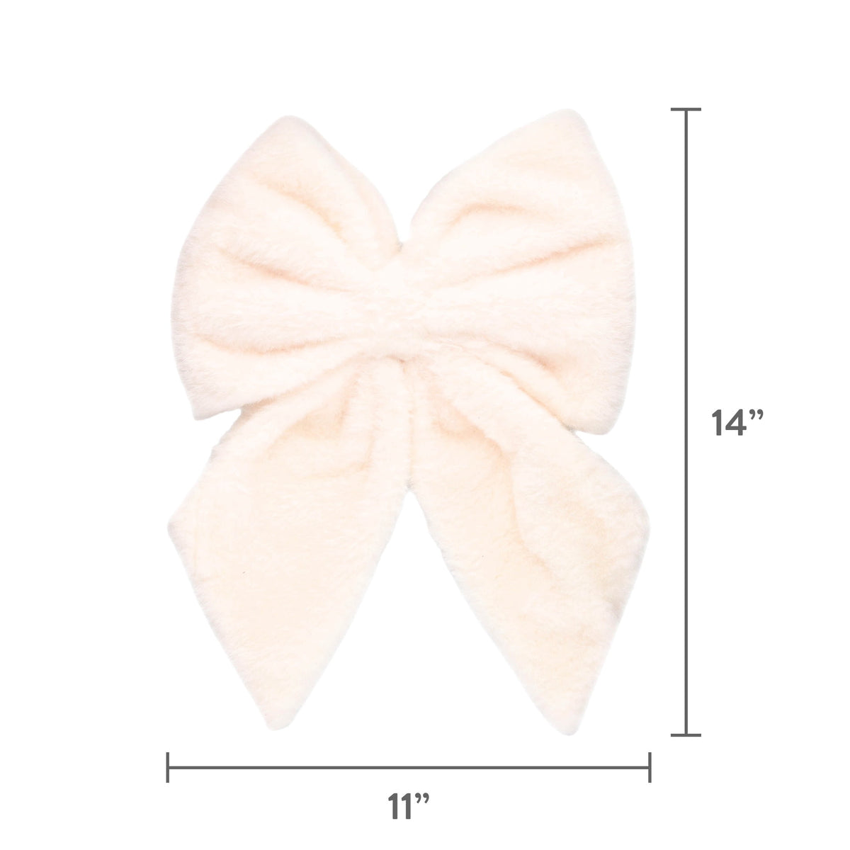 White Faux Fur Decorative Christmas Bow, 14", by Holiday Time