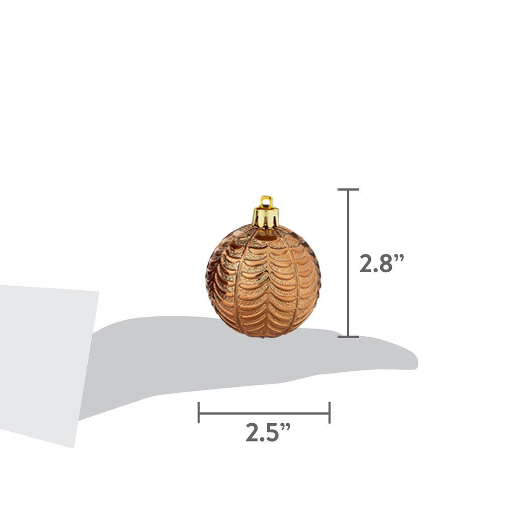 24-Count Red/Green/Gold Ball Shatterproof Christmas Ornaments, 2.8", by Holiday Time