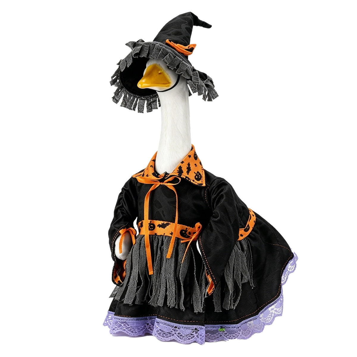 Lzobxe Porch Goose Clothes, Casual Style Lawn Yard Garden Decor for 23" High Cement or Plastic Geese, Goose Costume for All Season and Occasiona