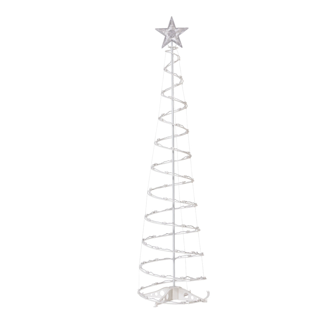 Indoor/Outdoor LED 8-Function Color-Changing Spiral Christmas Tree, Cool White to Multicolor, 6', by Holiday Time