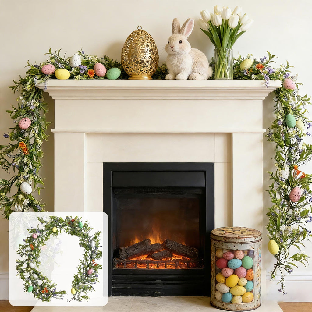 XGFHYJEH Easter Lighted Window Decorations, Easter Egg Lights, Easter Lights, Egg String Lights, Easter Decorations Indoors, Easter Hanging Decoration