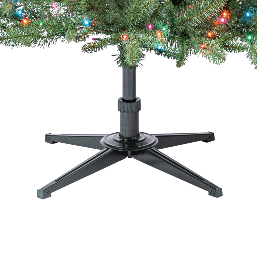 7.5' Pre-Lit Milford Pine Green Artificial Christmas Tree with LumaDazzle Color-Changing Twinkle LED Lights, Quick Set, and Stand, by Holiday Time