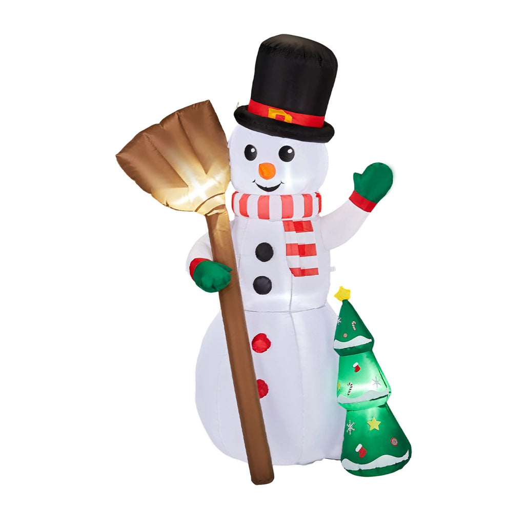 Tcbosik 12 FT Giant Christmas Inflatables Snowman Outdoor Yard Decorations, Blow up Snow Man with Black Hat, Built-in LED Light, Winter Outside Decor for Holiday Party Patio Garden Lawn