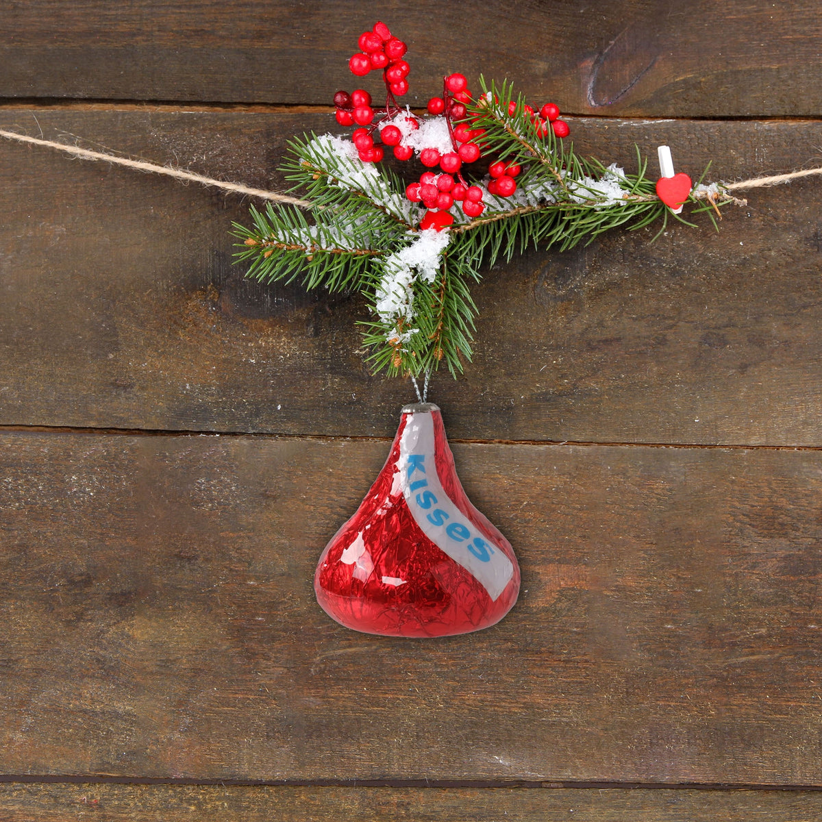 Hershey’s Kisses Red Foil Figural Christmas Tree Ornament