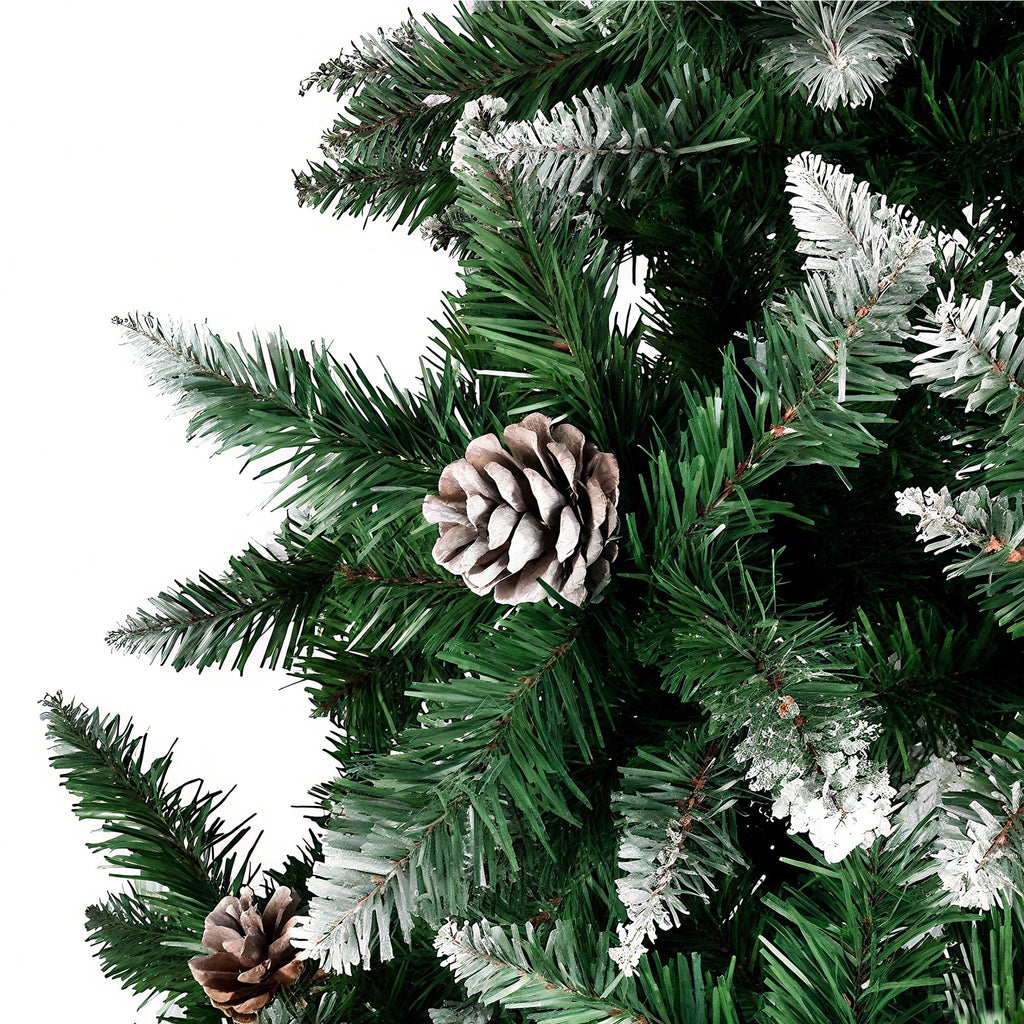 Yexmas 7.5ft Pre-Lit Christmas Tree with Tree Topper, 8 Modes LED Lights, Artificial Xmas Tree with Large Storage Bag