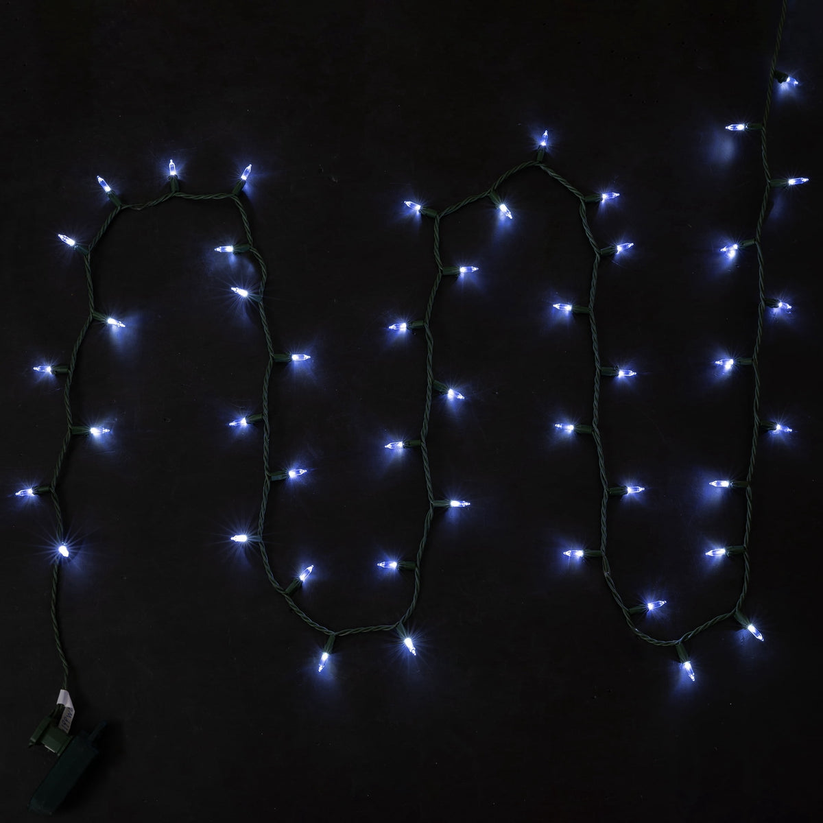 Indoor/Outdoor 50-Count LED Mini Christmas String Lights, Warm White, Green Wire, 10.2', by Holiday Time
