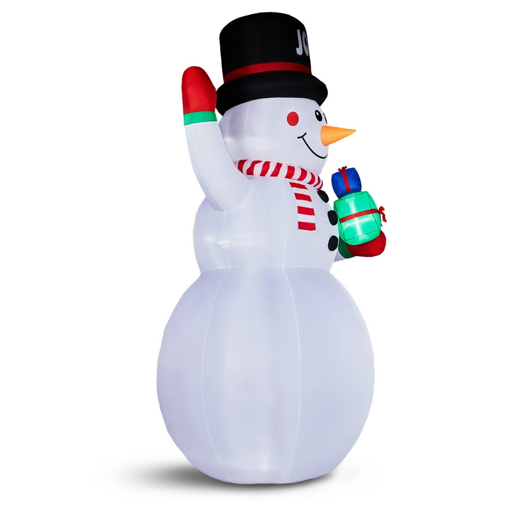 Tcbosik 12 FT Giant Christmas Inflatables Snowman Outdoor Yard Decorations, Blow up Snow Man with Black Hat, Built-in LED Light, Winter Outside Decor for Holiday Party Patio Garden Lawn