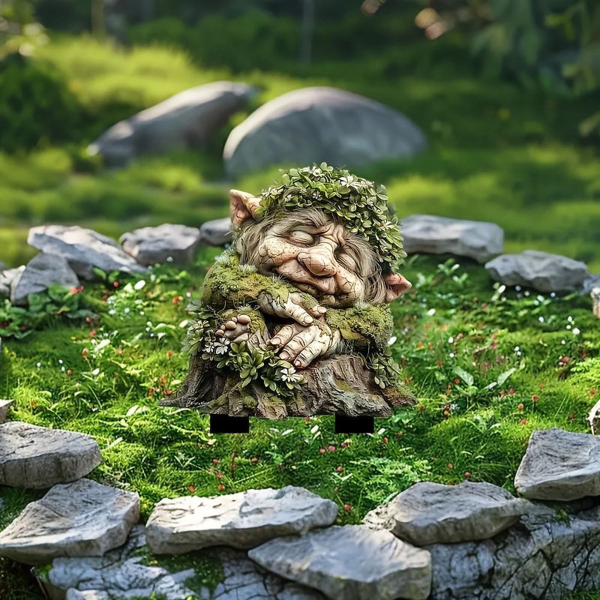Nkmbld Clearance & Promo! Garden Ornaments, Garden Sculpture Acrylic Potted Plants and Courtyard Decorative Floor Tiles, Housewarming Ornament for Patio, Lawn, Yard, Pathway