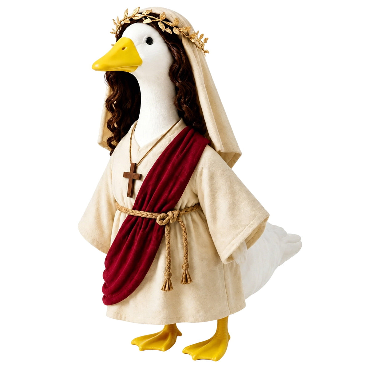 Lzobxe Porch Goose Clothes, Casual Style Lawn Yard Garden Decor for 23" High Cement or Plastic Geese, Goose Costume for All Season and Occasiona
