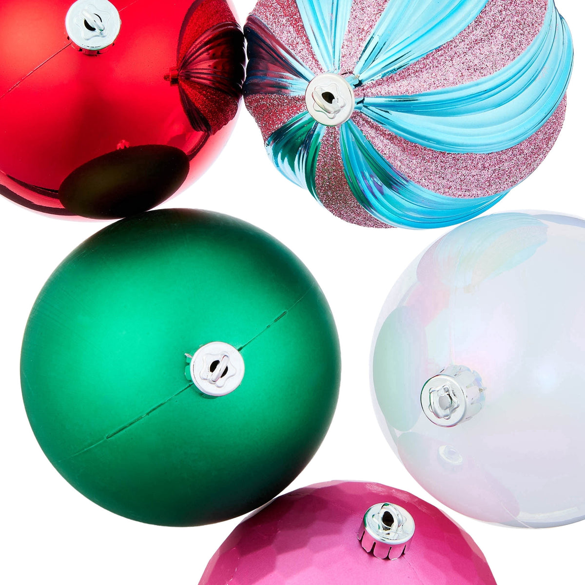 8-Count Champagne and White Ball Shatterproof Christmas Ornaments, 4.5", by Holiday Time