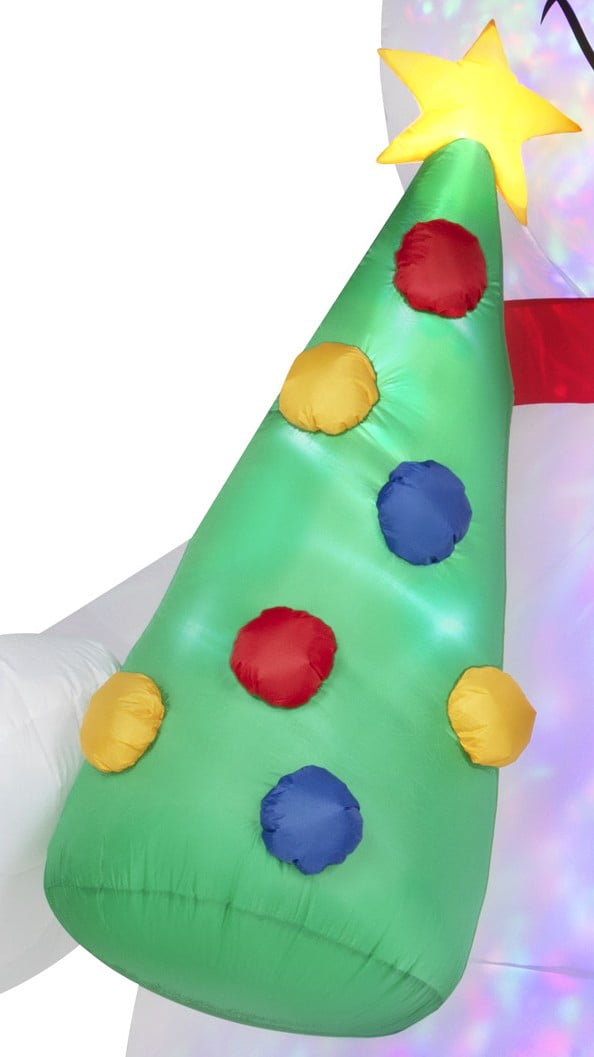 Airblown Christmas Light-Projection Kaleidoscope-Flashing-Frosty w/Tree-16ft-WB