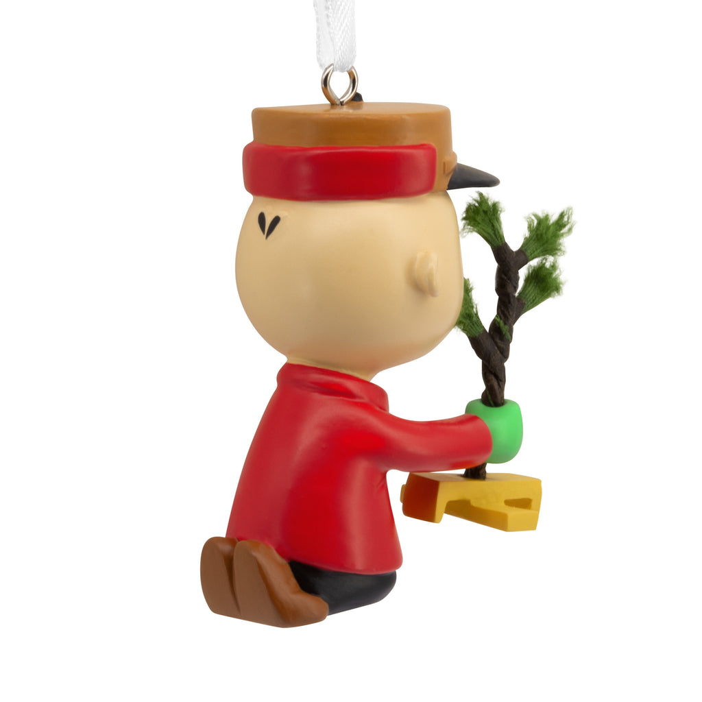 Hallmark Christmas Ornament (Peanuts Charlie Brown Kneeling Tree), 1 Count