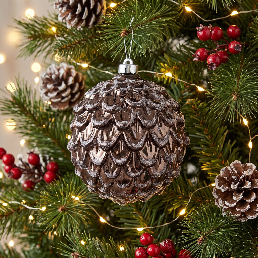 4-Count Champagne and Cream Ball Shatterproof Christmas Ornaments, 6", by Holiday Time