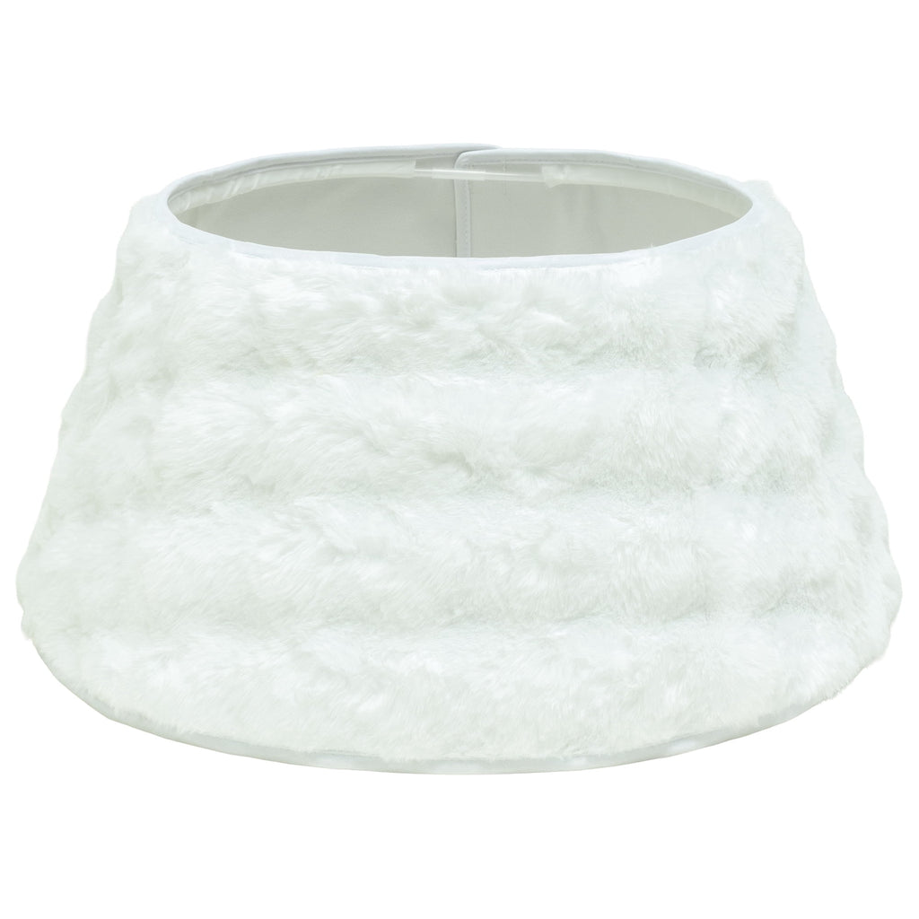 Faux Fur Snowdrift Stand Band Christmas Tree Collar, White, 22", by Holiday Time
