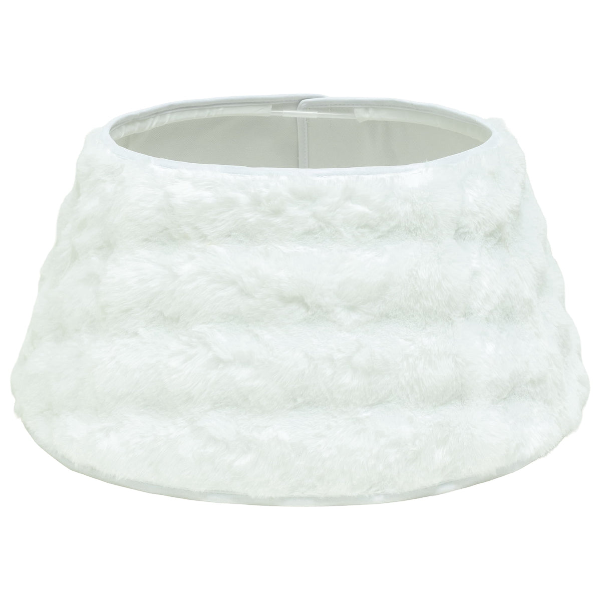 Faux Fur Snowdrift Stand Band Christmas Tree Collar, White, 22", by Holiday Time
