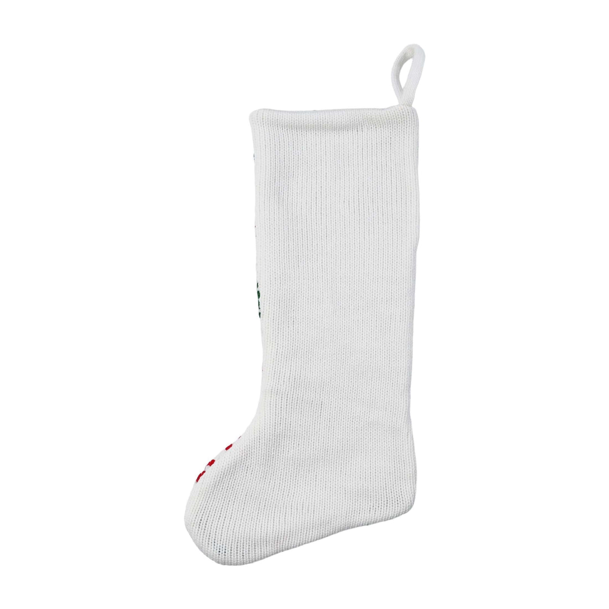 Crochet Christmas Stocking, White/Red/Green, 19", by Holiday Time