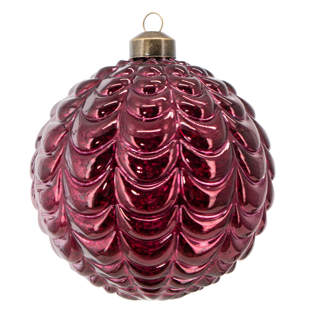 My Texas House 6-Count Burgundy Shatterproof Christmas Ornaments, 6"