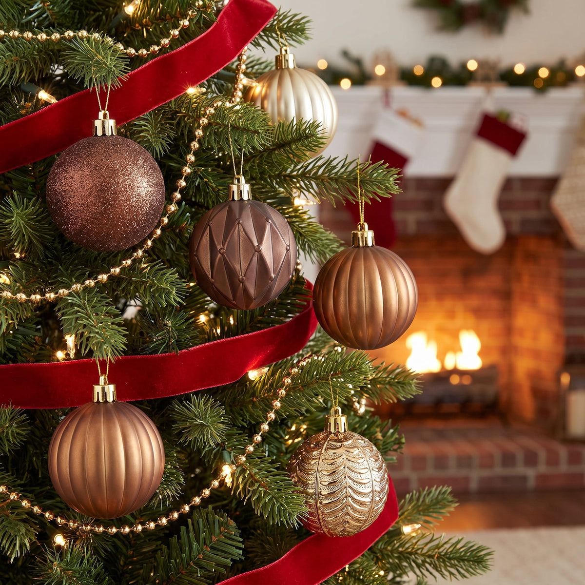 24-Count Red/Green/Gold Ball Shatterproof Christmas Ornaments, 2.8", by Holiday Time