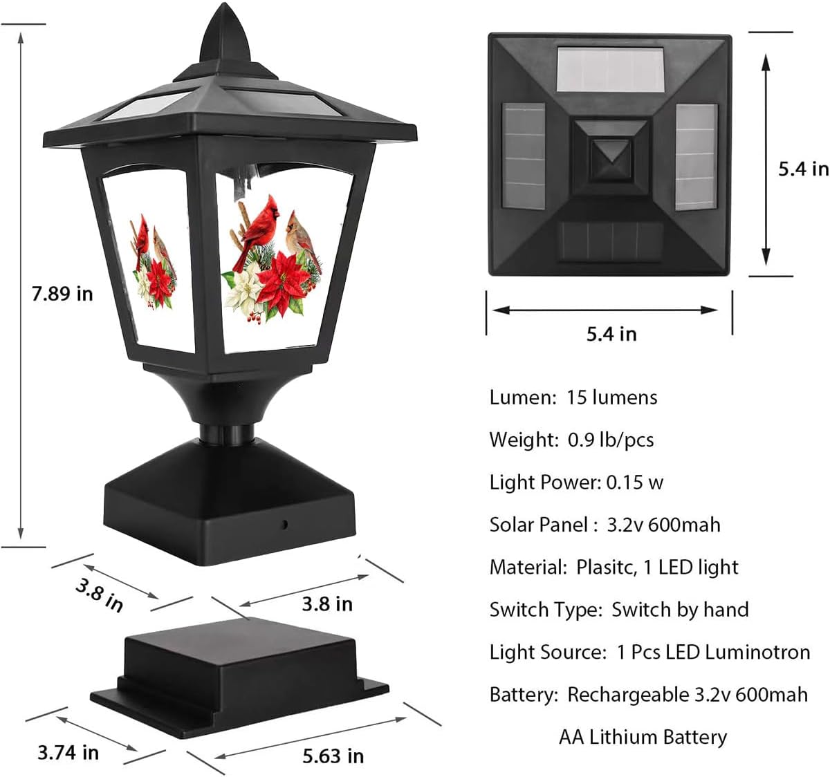 Solar Post Lights Outdoor, 2 Pack, Wood Fence Posts, Pathway, Deck, Halloween/Thanksgiving/Christmas Decoration (Three Snowman)