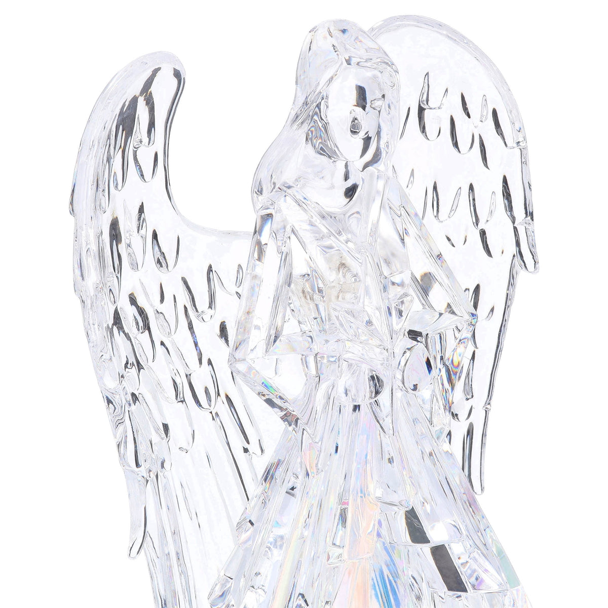 Light-Up Angel with Holy Family Christmas Decoration, Clear, 11.5", by Holiday Time