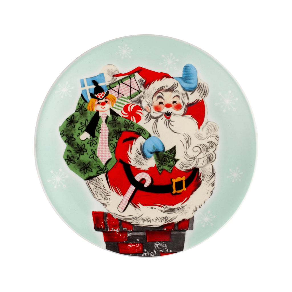 Mr. Christmas 8 in. Set of 4 Nostalgic Ceramic Character Plates - Classic