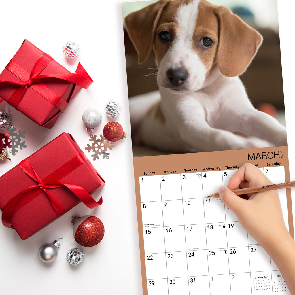 2026 Wall Calendar,Wolf Calendar 2025-2026,Wolf Monthly Wall Calendar, 12" x 24" Open,Family Planner Calendar with Wolf, Home & Office Organizer,Hangable