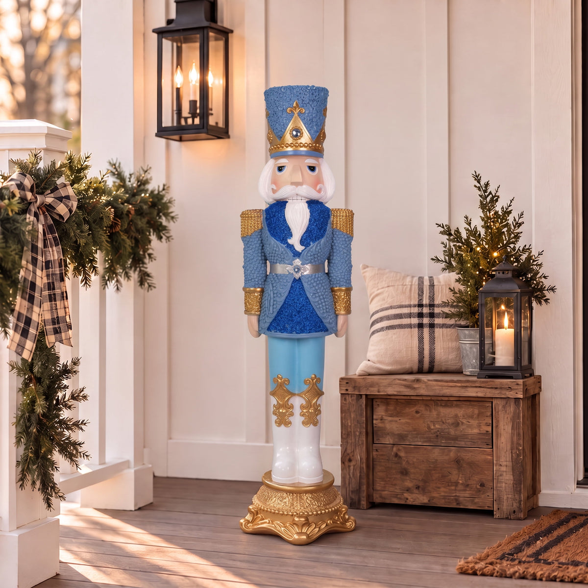 Sunnydaze Pink Polyresin Kenneth the Princely Nutcracker Christmas Statue, 37"