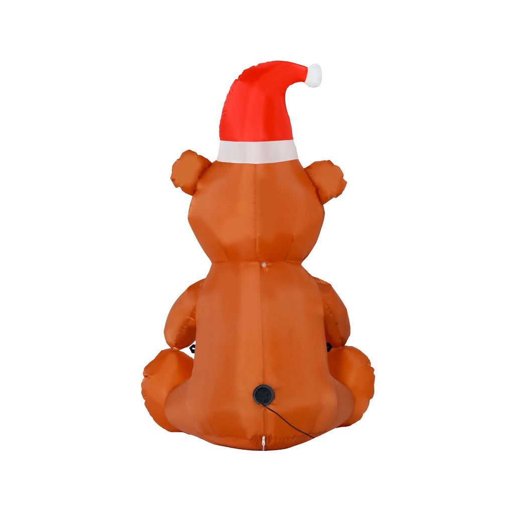 Brown Bear Christmas Airblown Yard Inflatable, 4', by Holiday Time
