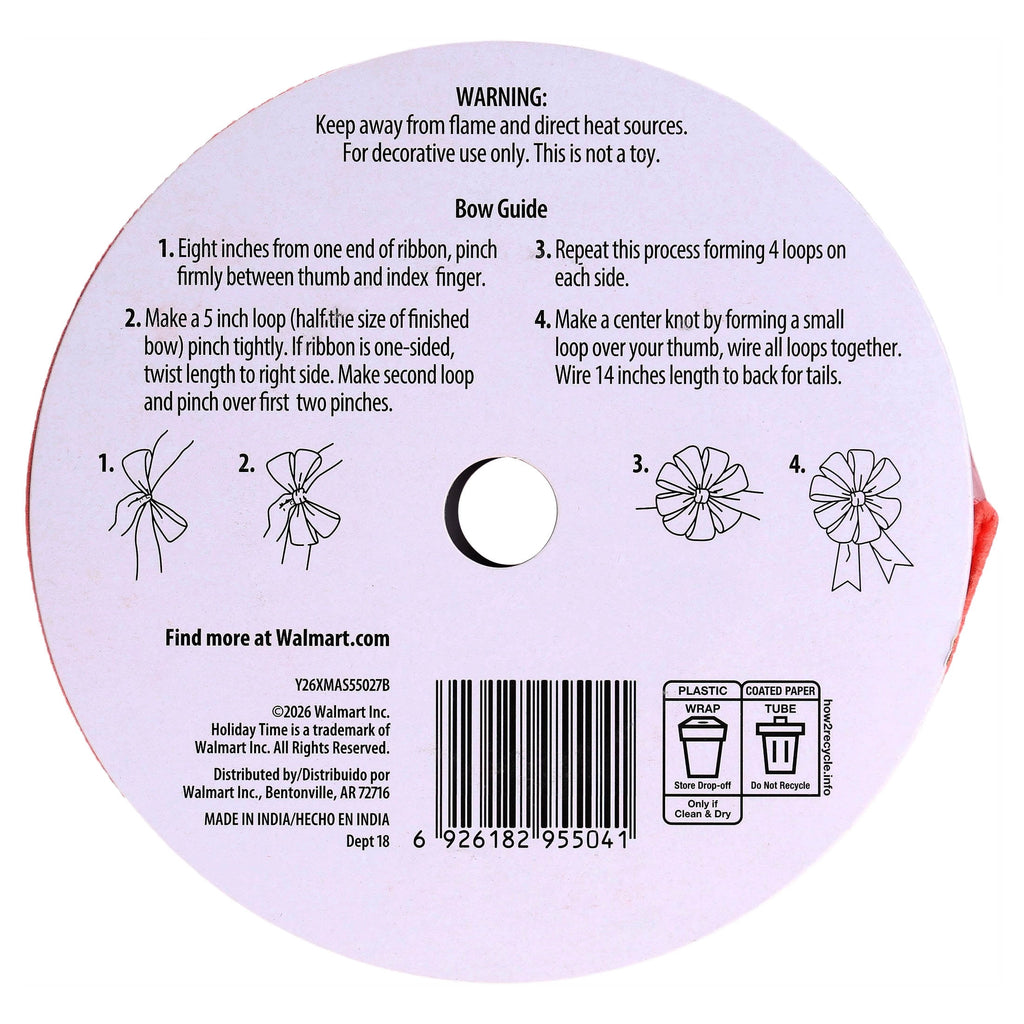 Red and Pink Ric Rac Christmas Ribbon, 7/8" x 30', by Holiday Time