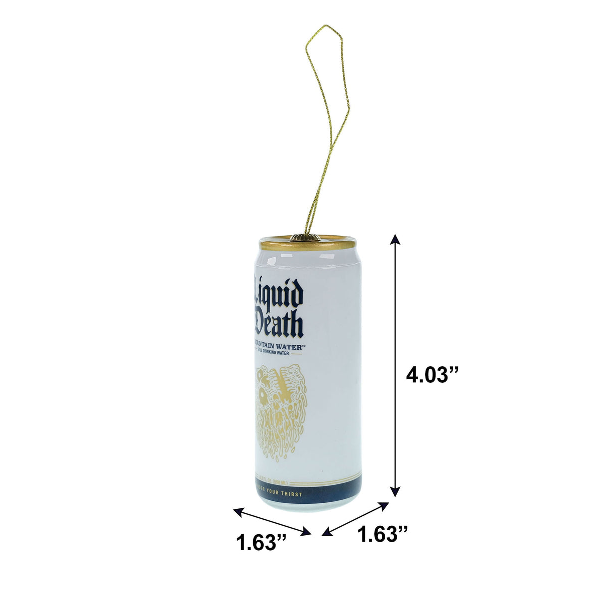 Liquid Death Can Christmas Tree Ornament