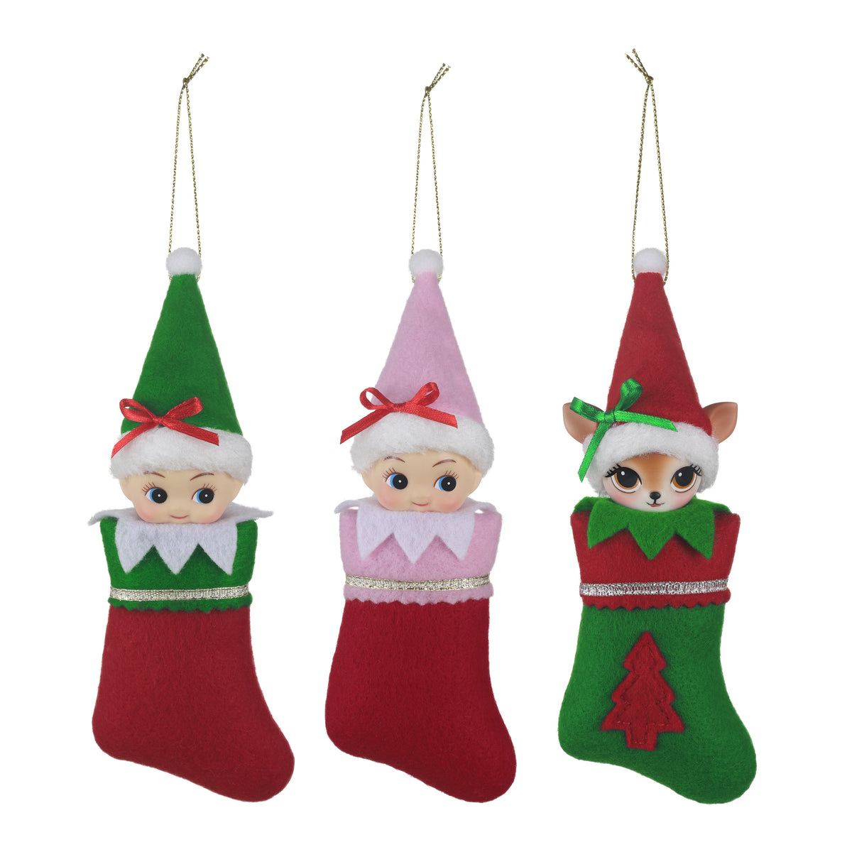 Mr. Christmas Green Stocking Sweetie Ornament