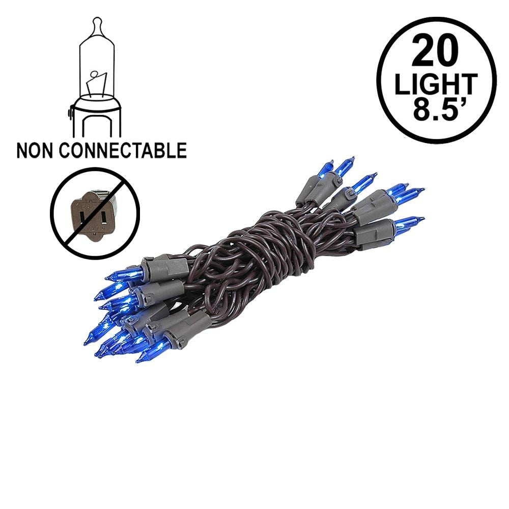 Novelty Lights Clear 20 Light Incandescent Craft Mini Christmas String Lights Brown Wire 8.5 feet