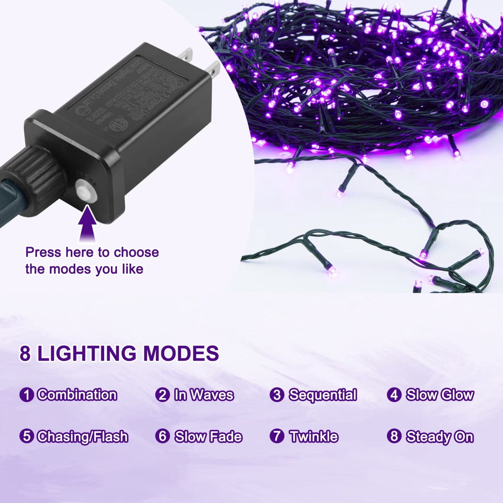 Scidweet Christmas String Lights, 105 FT 300 LED Twinkle Fairy Lights for Indoor Outdoor Christmas Tree Home Xmas Decorations, Multicolor