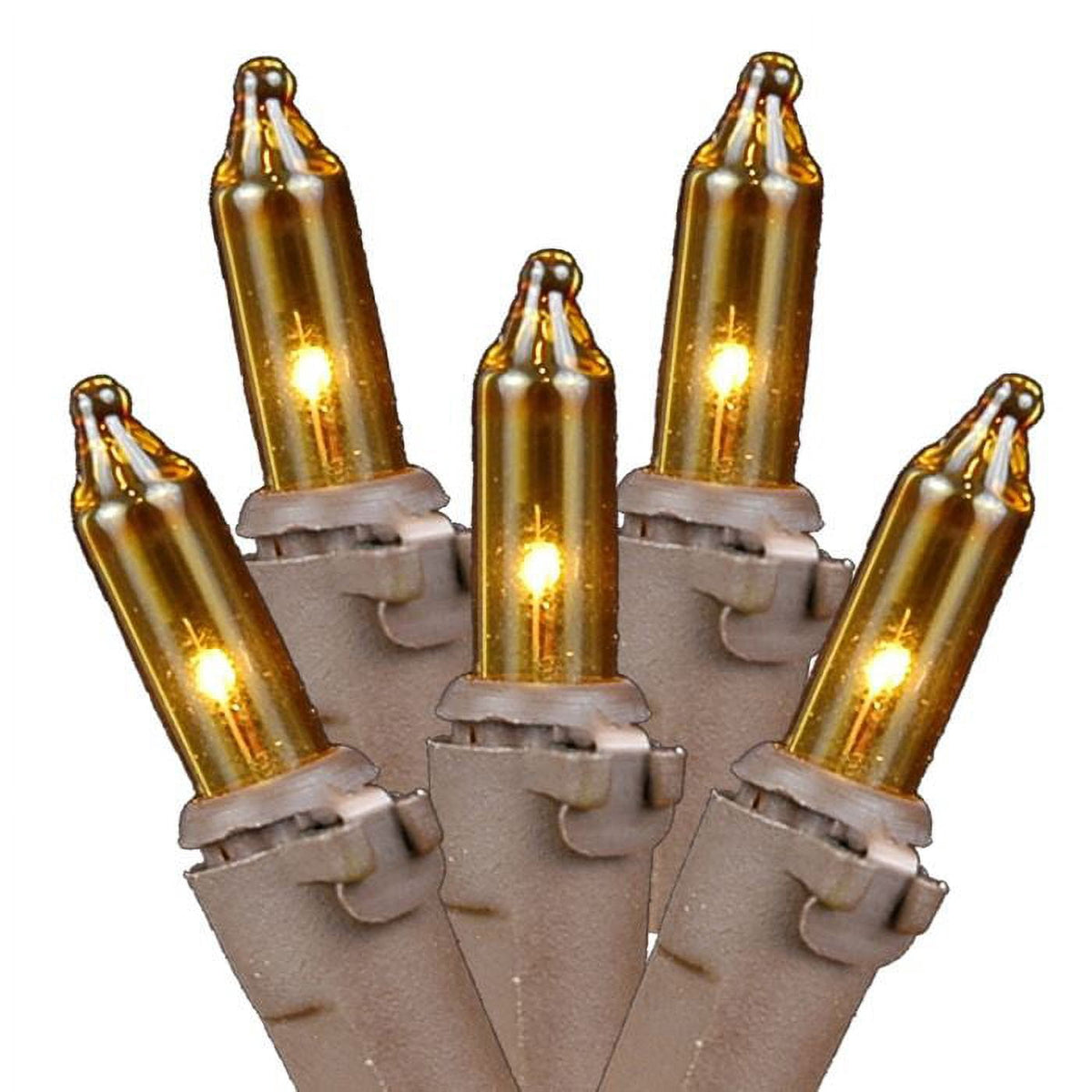 Novelty Lights Clear 20 Light Incandescent Craft Mini Christmas String Lights Brown Wire 8.5 feet