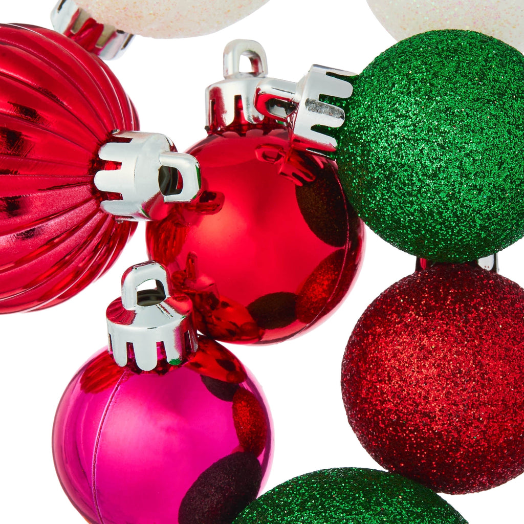 20-Count Red/Green/White Mini Ball Shatterproof Christmas Ornaments, by Holiday Time