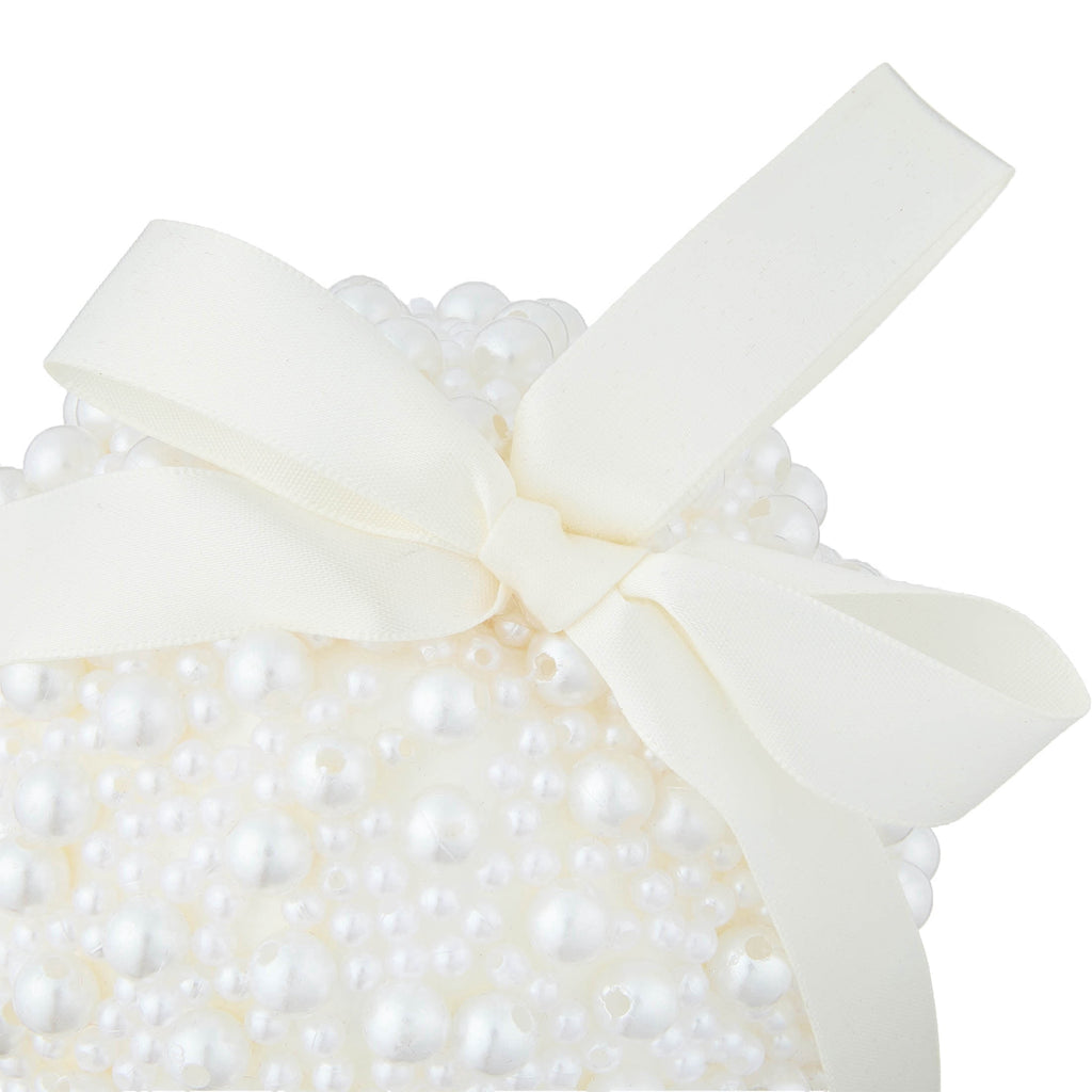 4-Count White Pearl Shatterproof Christmas Ornaments, 3.9", by Holiday Time
