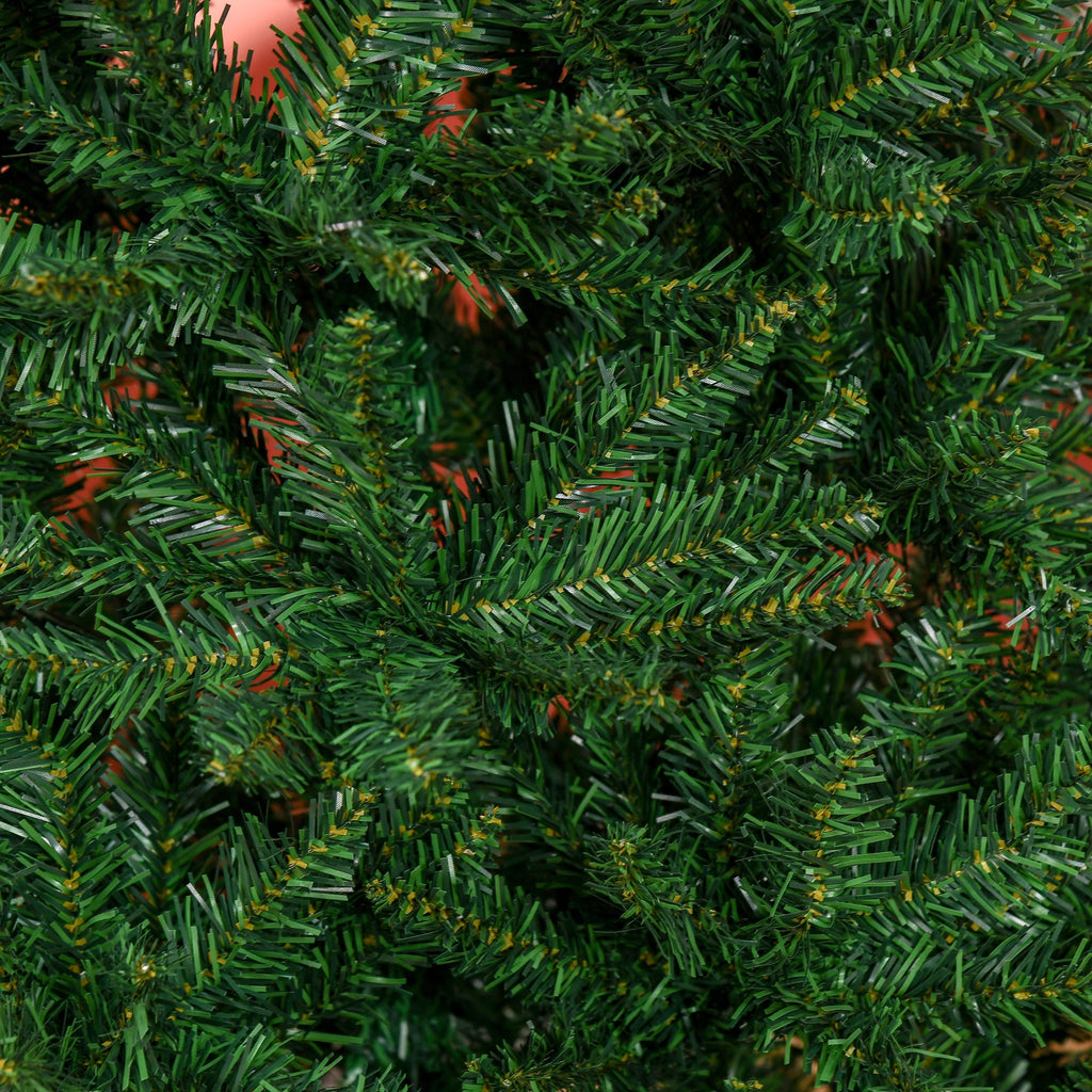 HOMCOM 8' Artificial Christmas Tree Holiday Home Décor, 618 Tips, Black