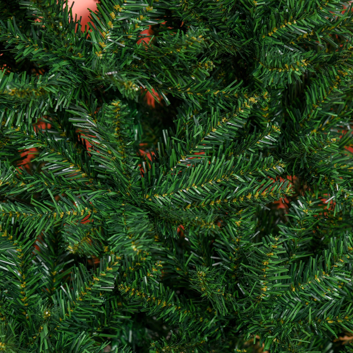 HOMCOM 8' Artificial Christmas Tree Holiday Home Décor, 618 Tips, Black