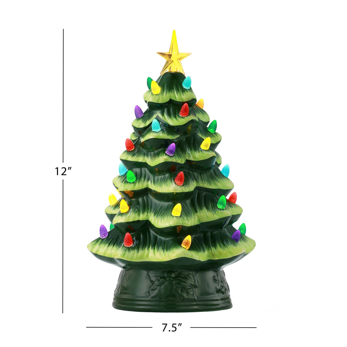 Mr. Christmas 12-Inch Nostalgic Pre-Lit Light Blue Christmas Tree