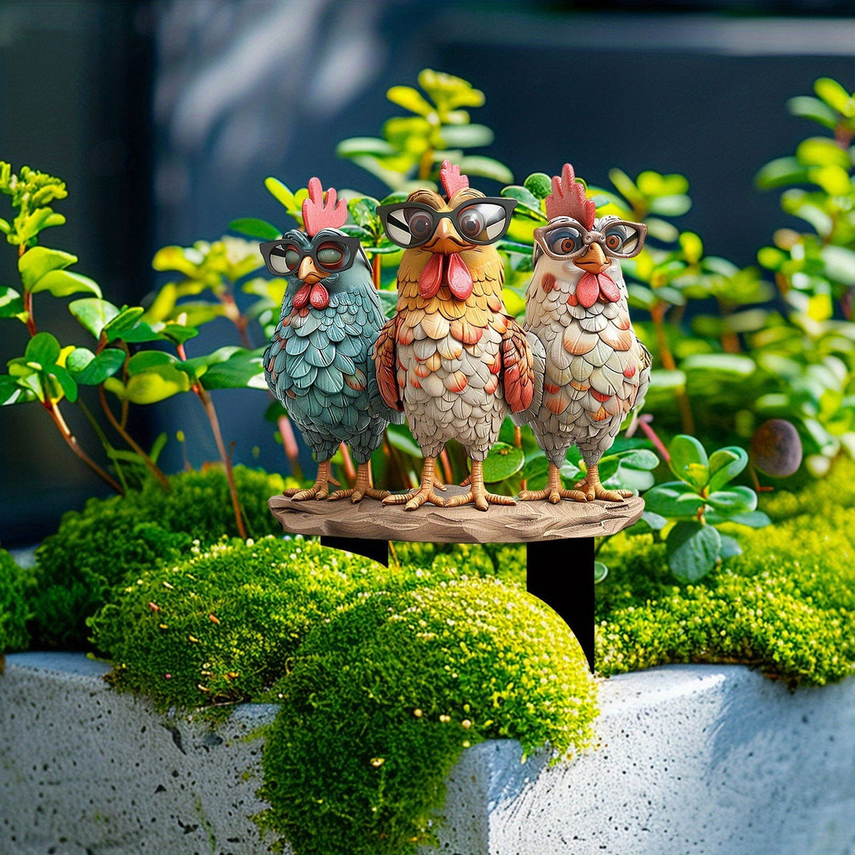 Nkmbld Clearance & Promo! Garden Ornaments, Garden Sculpture Acrylic Potted Plants and Courtyard Decorative Floor Tiles, Housewarming Ornament for Patio, Lawn, Yard, Pathway