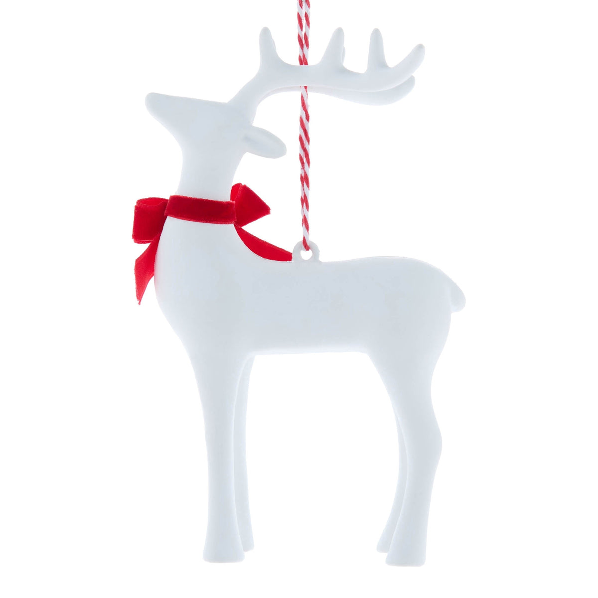 White/Red/Green Reindeer Christmas Ornament, 6", by Holiday Time