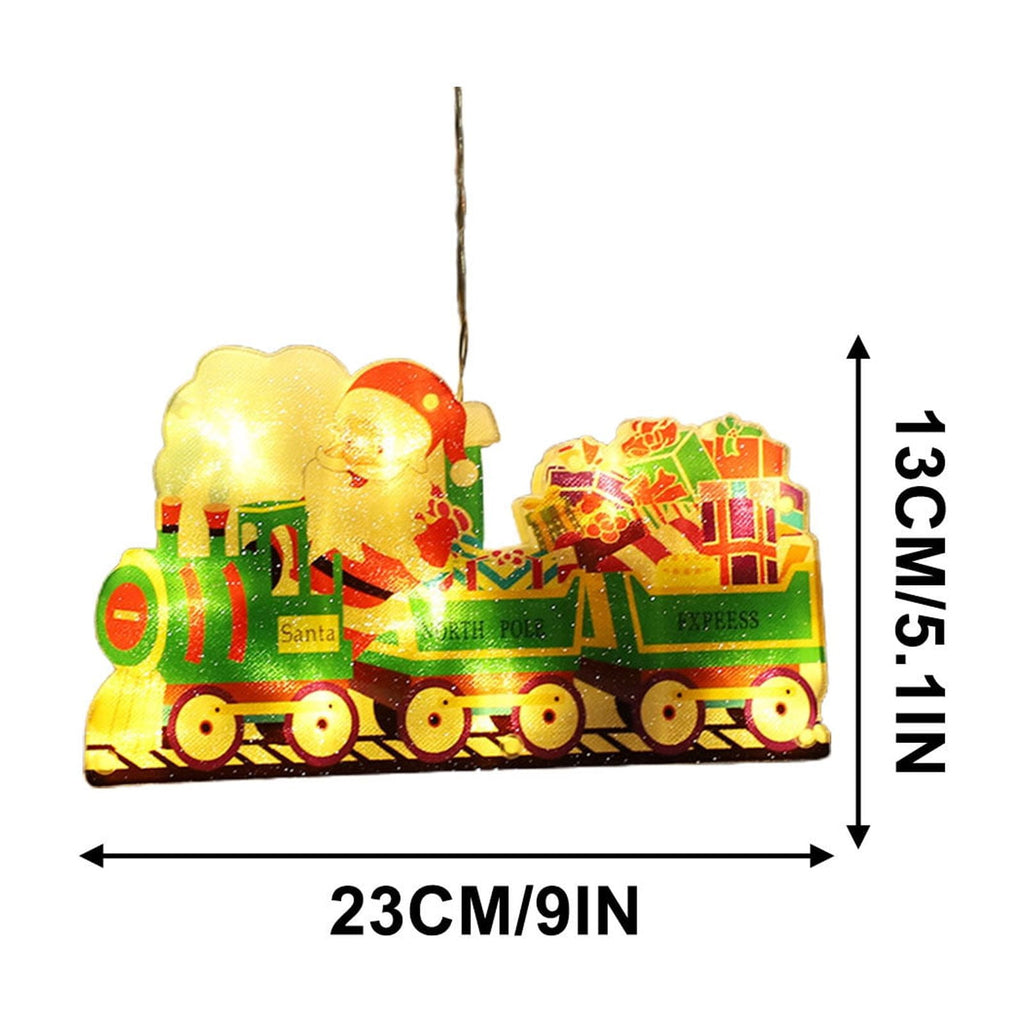 RXIRUCGD Christmas Window Hanging Lights Decorations, Christmas Window Lights with Suction Cup, Battery Operated Hanging Christmas Window Lights Indoor for Xmas Tree Fireplace Door Window Decor