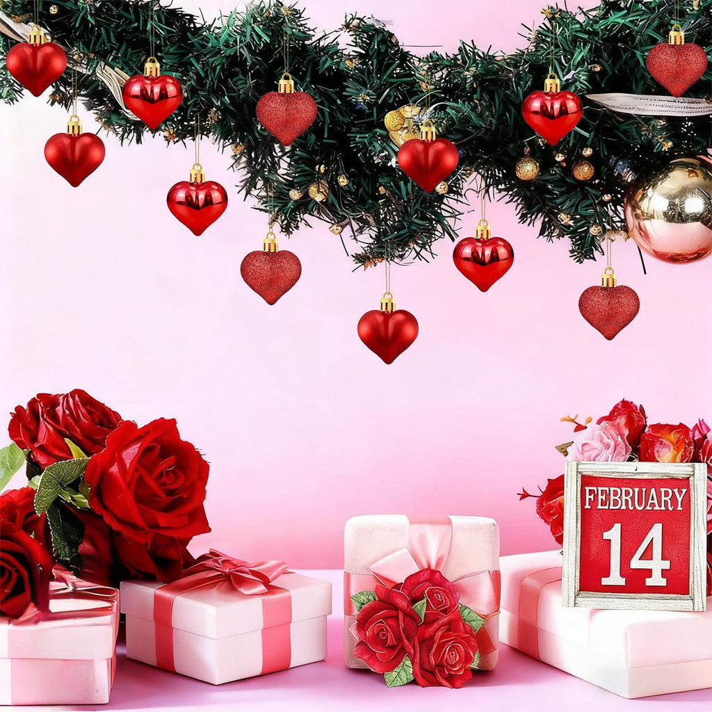 XGFHYJEH 10 LED 1.5M Valentine's Day Lights, Valentines Day Decorations Lights, Valentines String Lights, Valentine's Day Decor, Heart String Lights Red