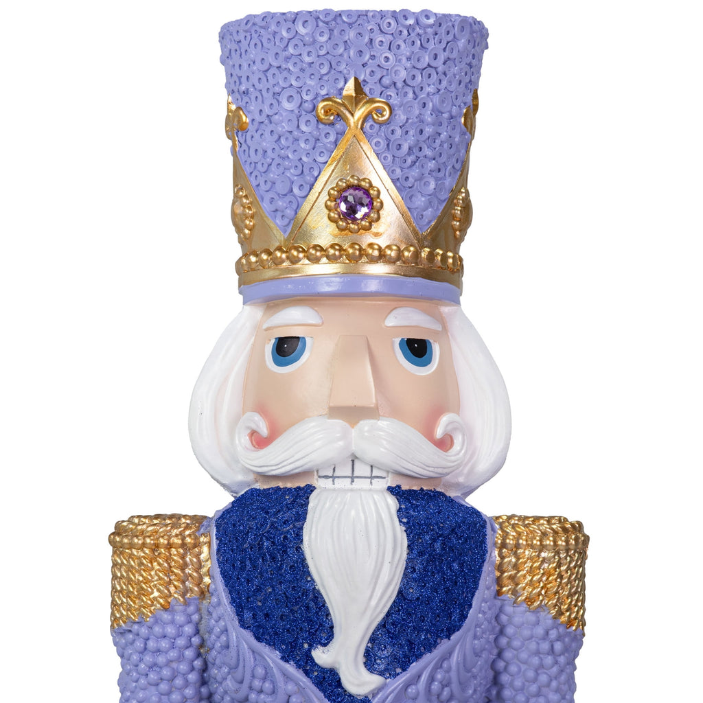 Sunnydaze Pink Polyresin Kenneth the Princely Nutcracker Christmas Statue, 37"