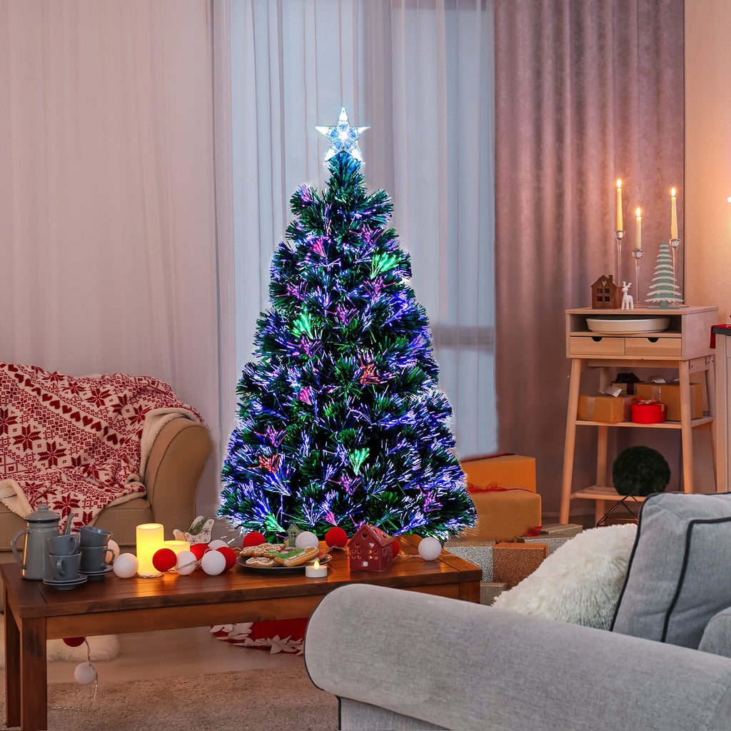 Ktaxon Black Christmas Tree 6ft Artificial Xmas Tree with 250 LEDs,Indoor Holidays Decoration,8 Modes