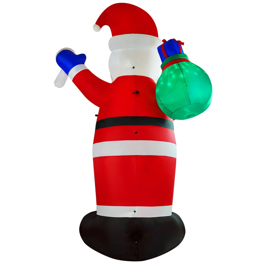 Yexmas 8FT Christmas Inflatable Santa Claus Outdoor Decorations,Blow Up Santa Claus with Gifts Bag, Built-in Brilliant LED Lights Xmas Inflatables Yard Decor