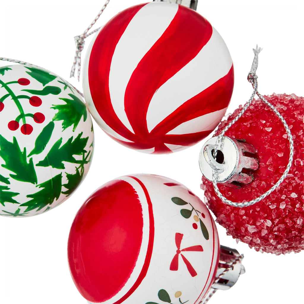 12-Count Red/Green/White Ball Mini Christmas Ornaments, 1.8", by Holiday Time