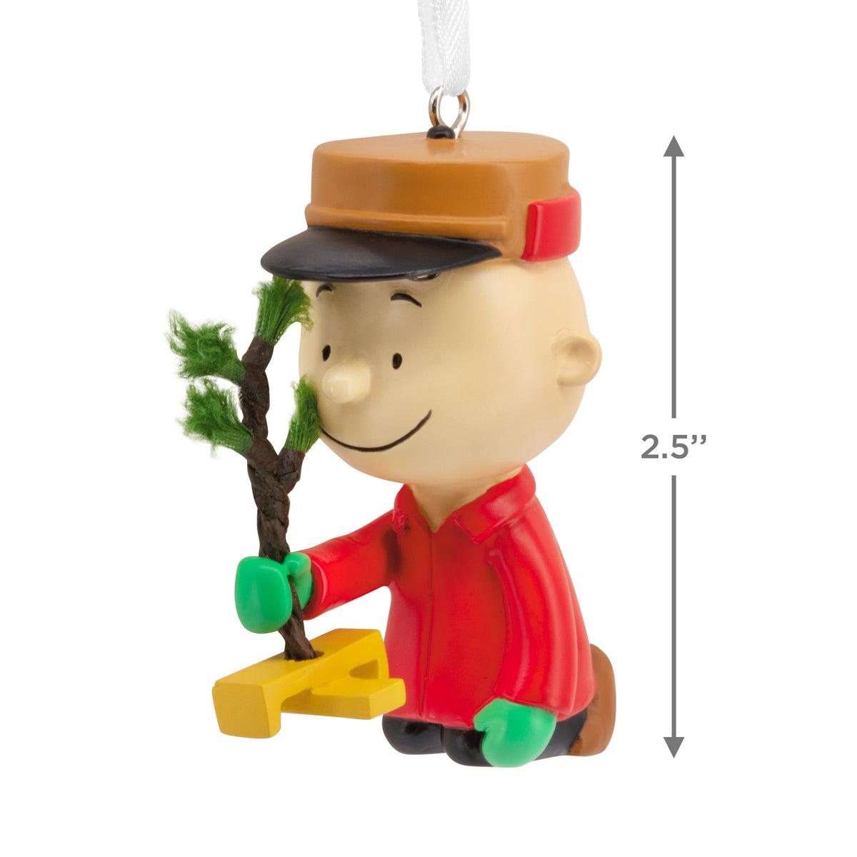 Hallmark Christmas Ornament (Peanuts Charlie Brown Kneeling Tree), 1 Count